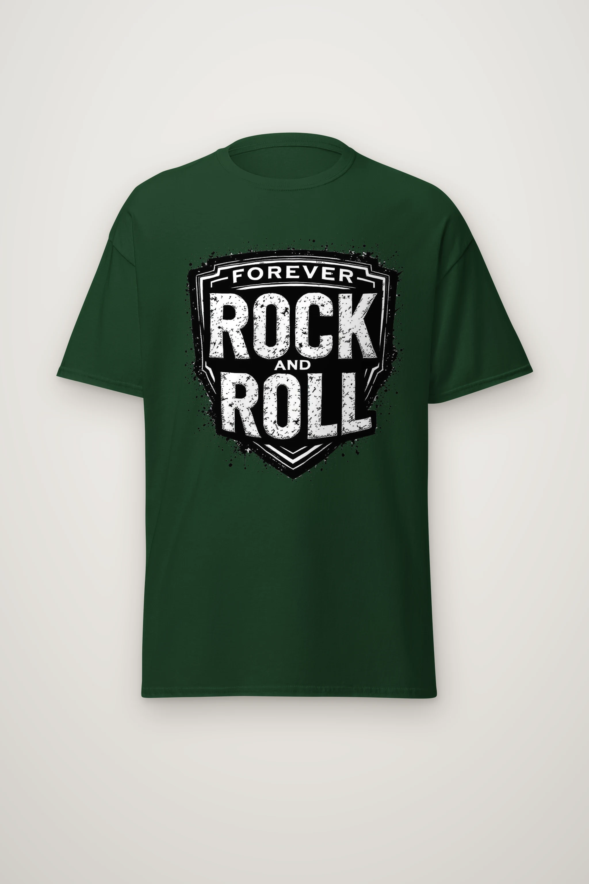 "Forever Rock And Roll" Heavyweight Unisex Crewneck T-shirt