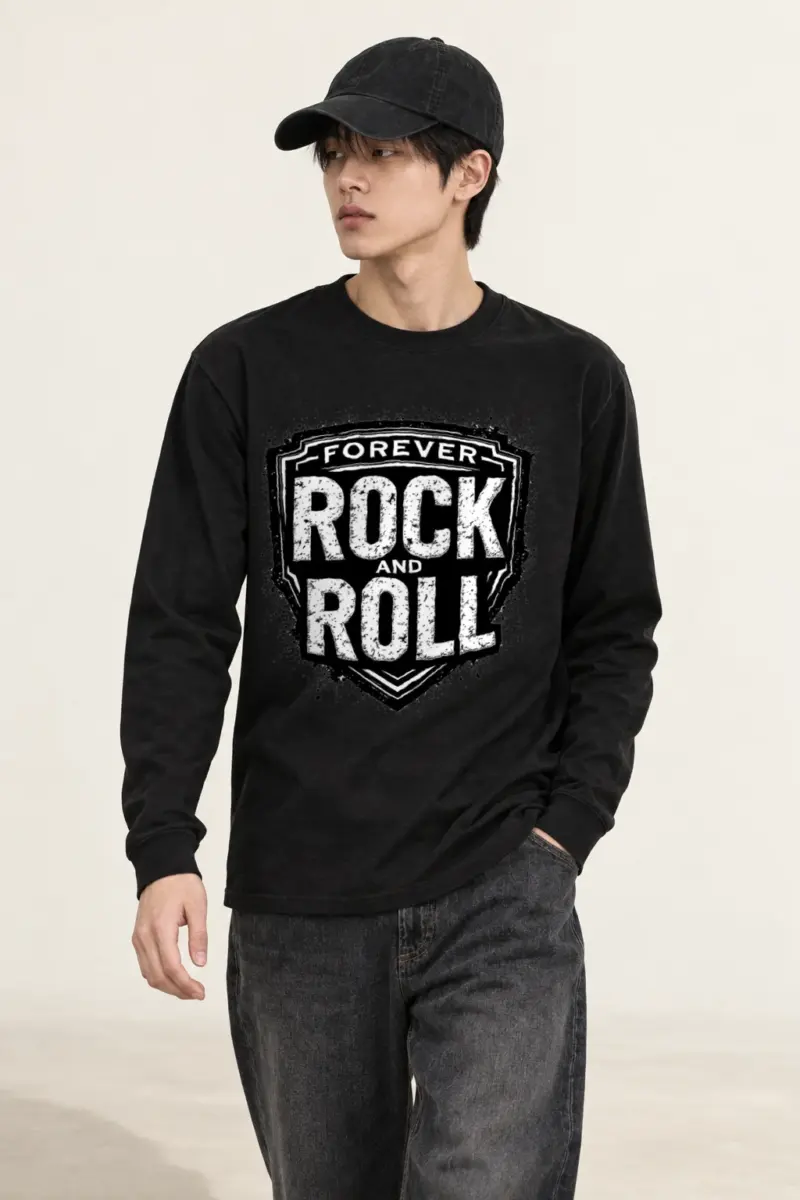 "Forever Rock And Roll" Unisex Longsleeve T-shirt | Gildan 2400