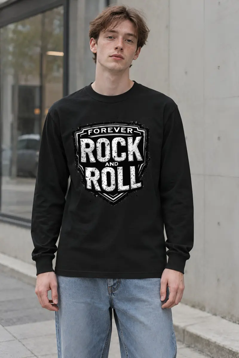 "Forever Rock And Roll" Unisex Longsleeve T-shirt