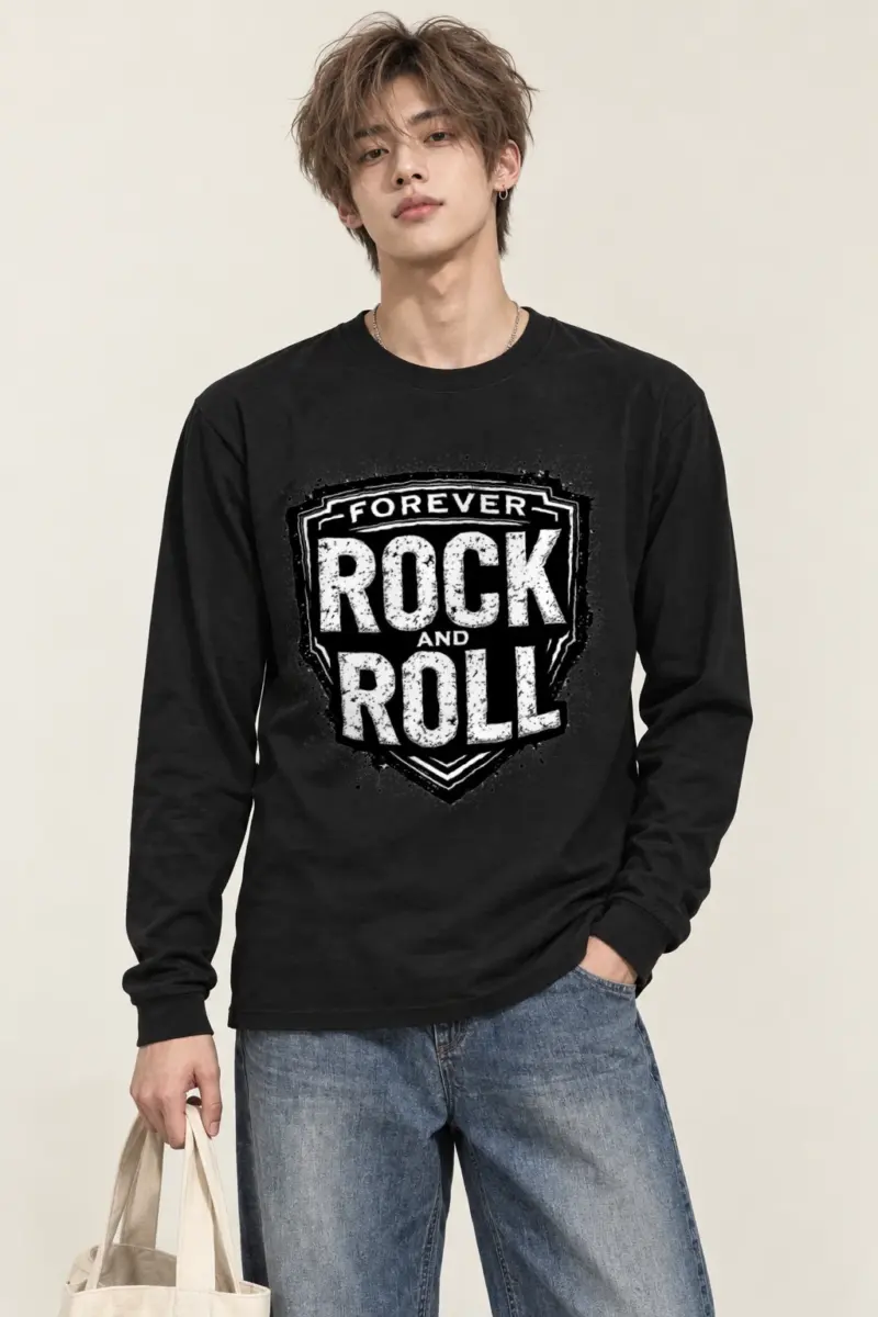 "Forever Rock And Roll" Unisex Longsleeve T-shirt