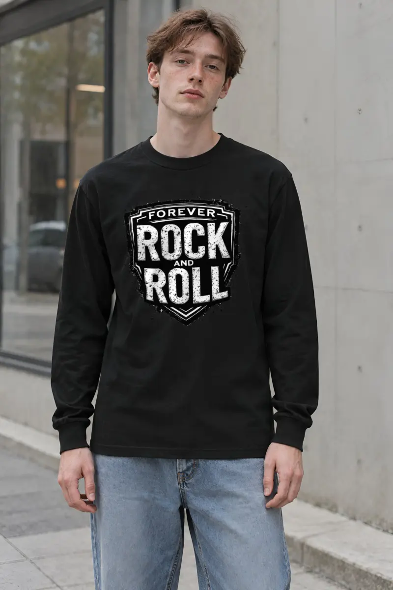 "Forever Rock And Roll" Unisex Longsleeve T-shirt