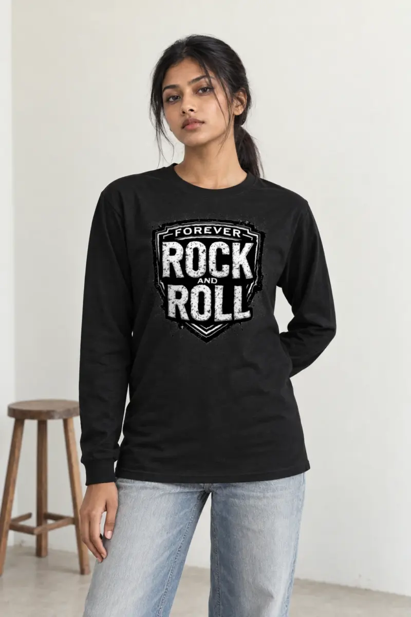 "Forever Rock And Roll" Unisex Longsleeve T-shirt | Gildan 2400