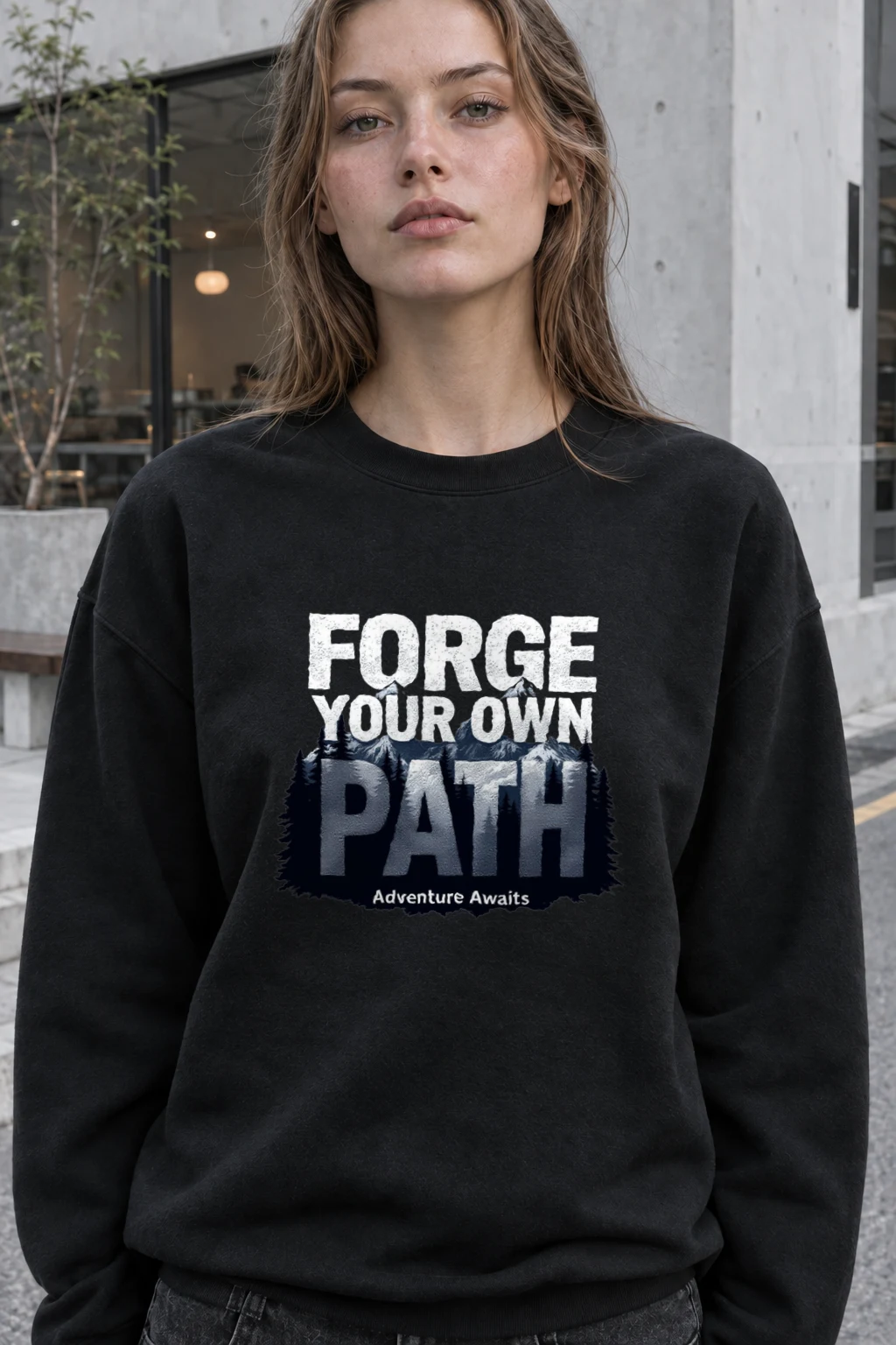 "Forge Your Own Path" Heavy Blend Unisex Crewneck Sweatshirt | Gildan 18000