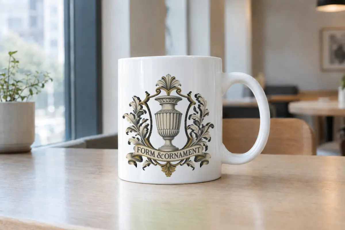 "Form & Ornament" 11oz Ceramic Mug