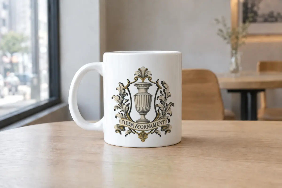 "Form & Ornament" 11oz Ceramic Mug