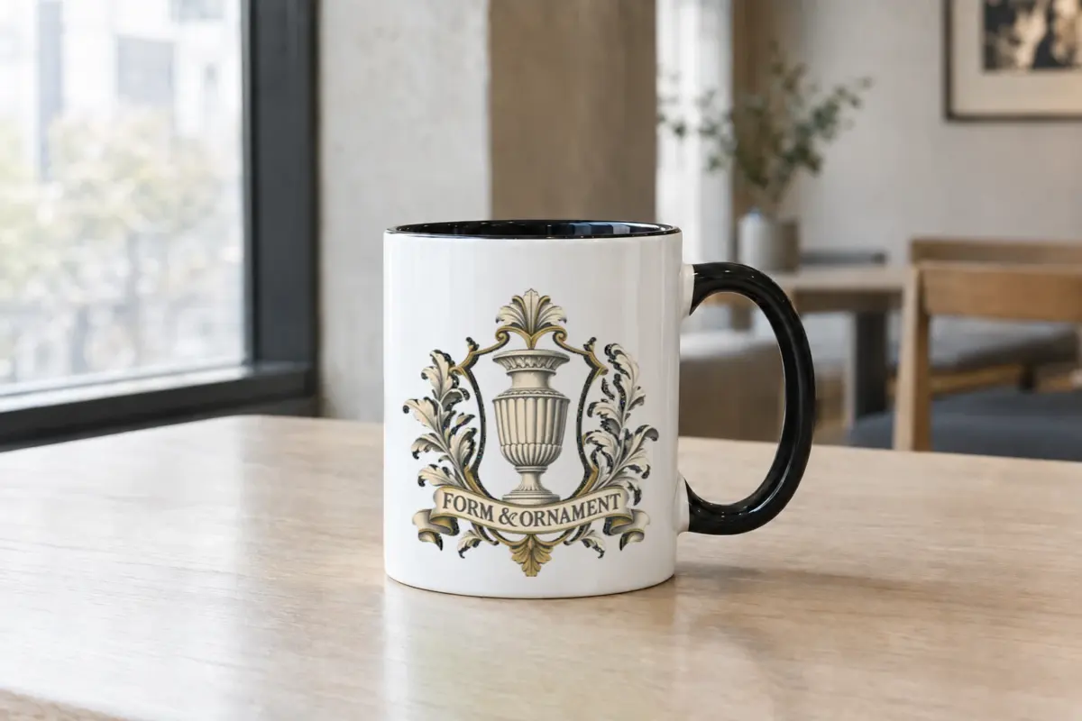 "Form & Ornament" 11oz Ceramic Mug