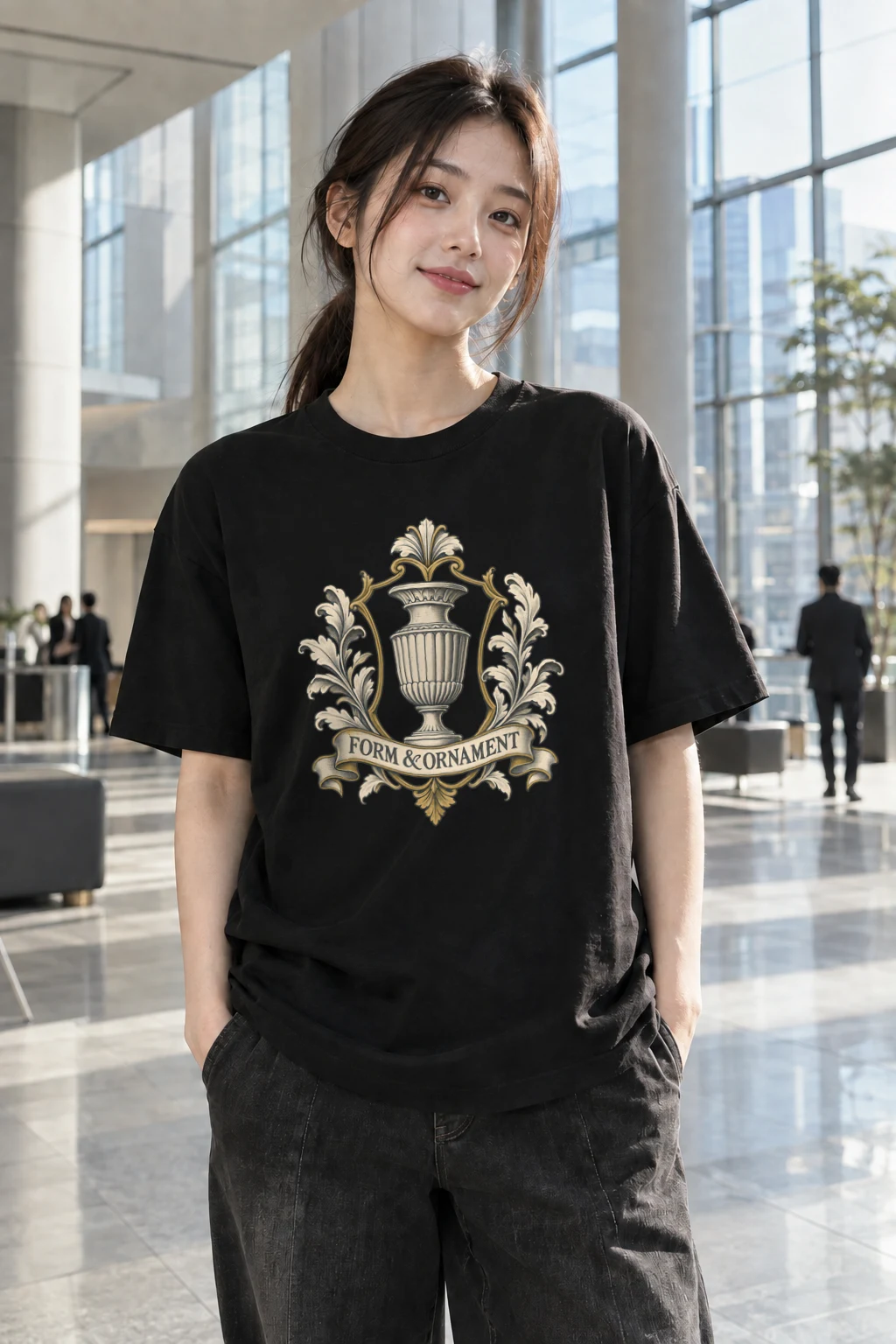 "Form & Ornament" Heavyweight Unisex Crewneck T-shirt | Gildan 5000