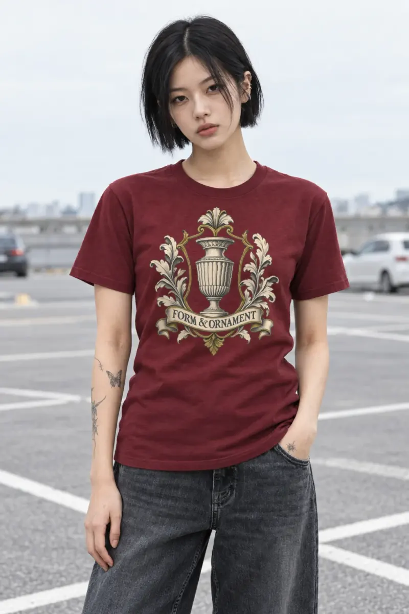 "Form & Ornament" Heavyweight Unisex Crewneck T-shirt
