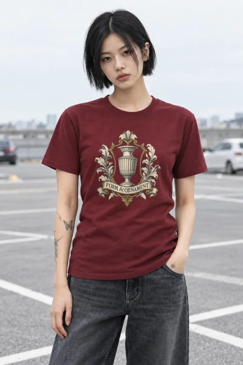"Form & Ornament" Heavyweight Unisex Crewneck T-shirt
