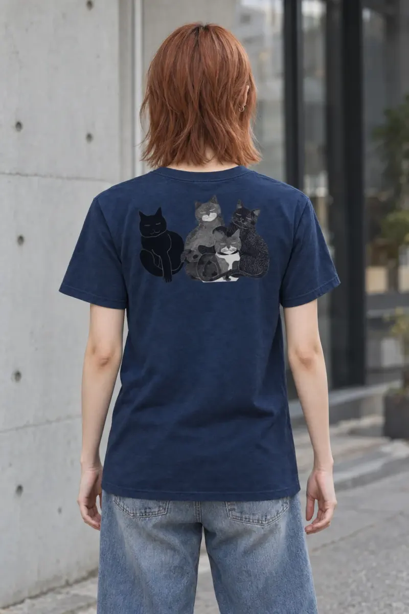"Four Resting Cats" Heavyweight Unisex Crewneck T-shirt