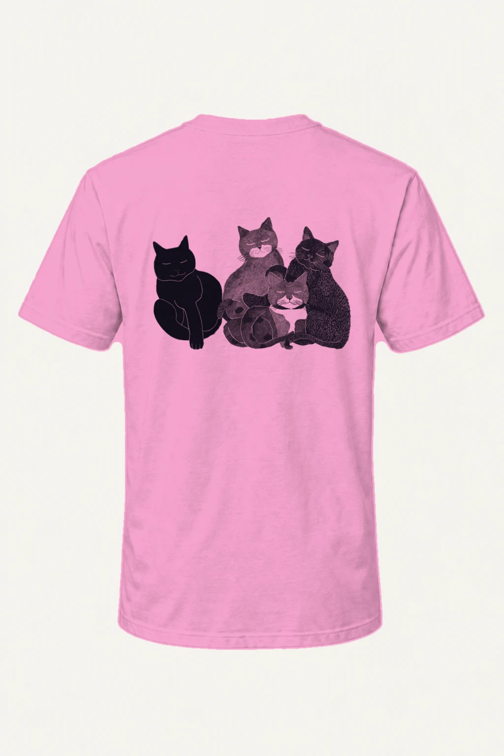 "Four Resting Cats" Heavyweight Unisex Crewneck T-shirt | Gildan 5000