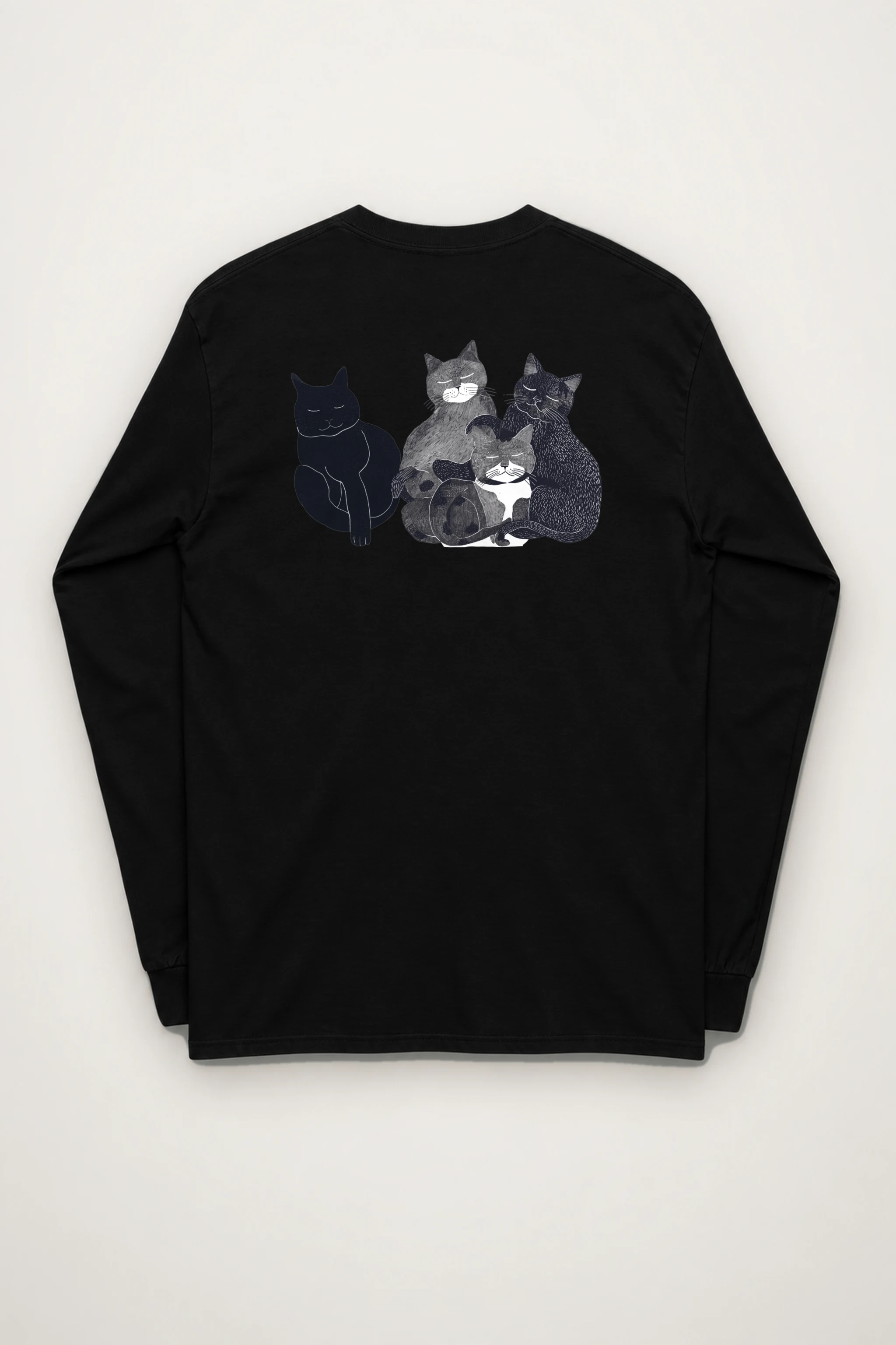 "Four Resting Cats" Unisex Longsleeve T-shirt