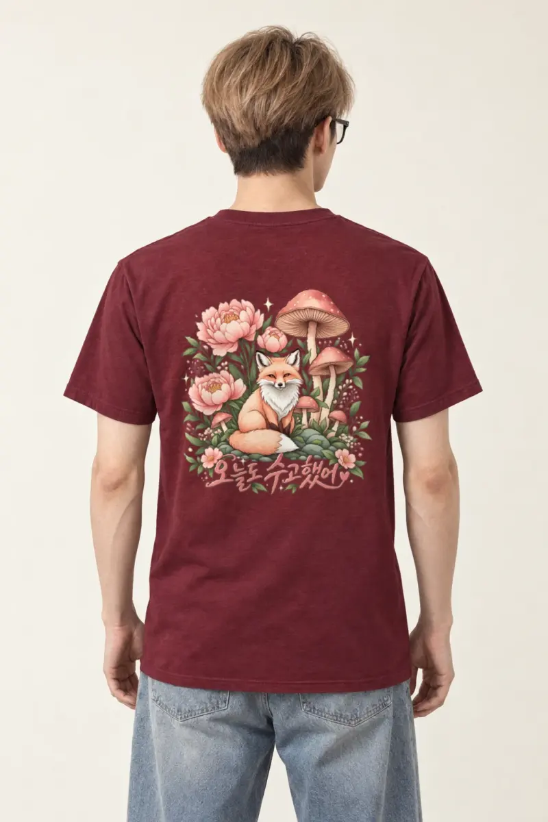"Fox Garden" Heavyweight Unisex Crewneck T-shirt