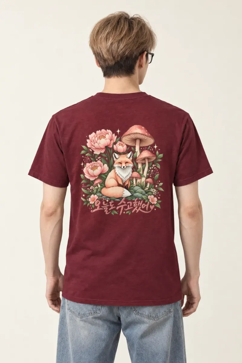 "Fox Garden" Heavyweight Unisex Crewneck T-shirt