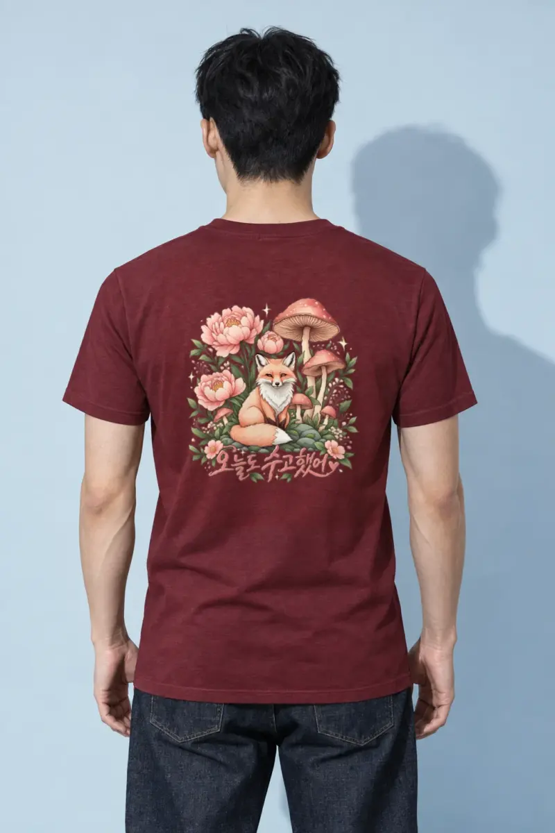 "Fox Garden" Heavyweight Unisex Crewneck T-shirt