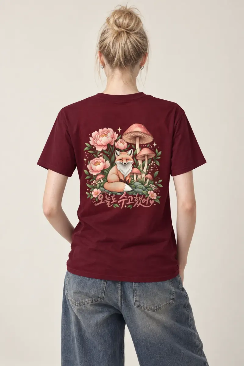 "Fox Garden" Heavyweight Unisex Crewneck T-shirt