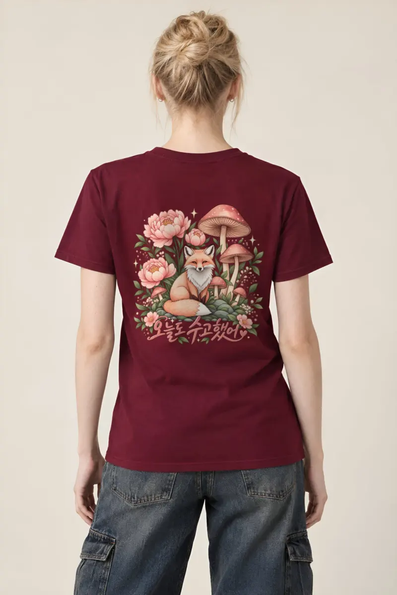 "Fox Garden" Heavyweight Unisex Crewneck T-shirt