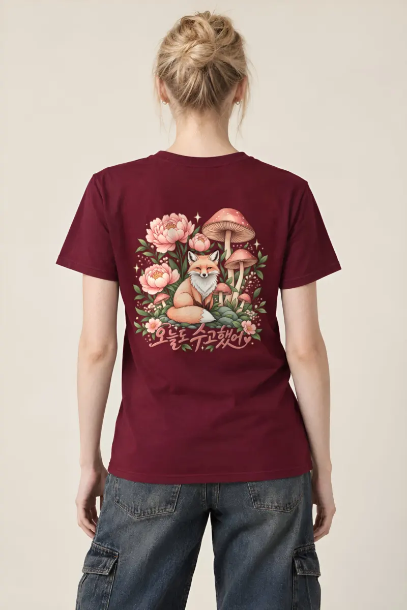"Fox Garden" Heavyweight Unisex Crewneck T-shirt