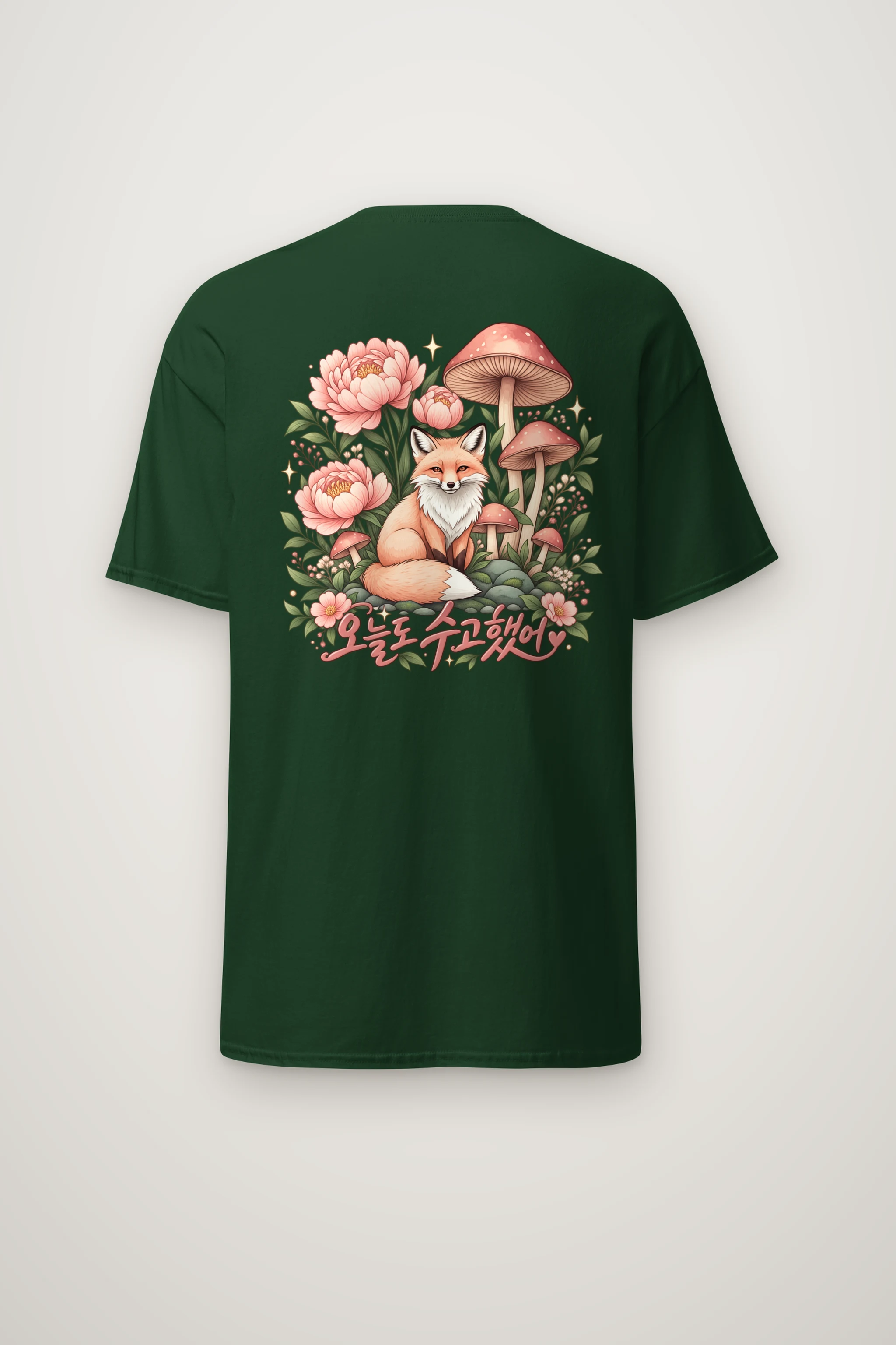 "Fox Garden" Heavyweight Unisex Crewneck T-shirt