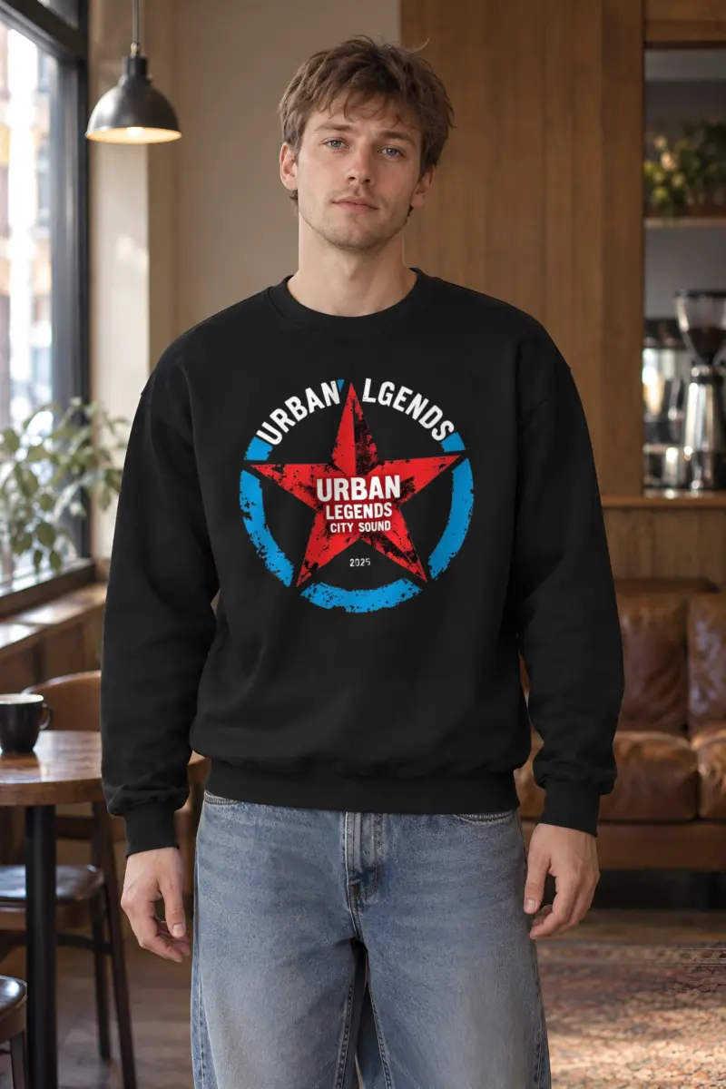 "Fractured Star Circle" Heavy Blend Unisex Crewneck Sweatshirt
