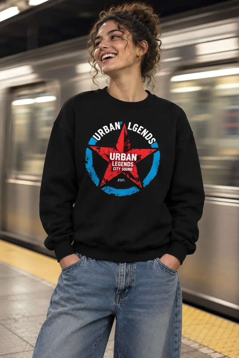 "Fractured Star Circle" Heavy Blend Unisex Crewneck Sweatshirt