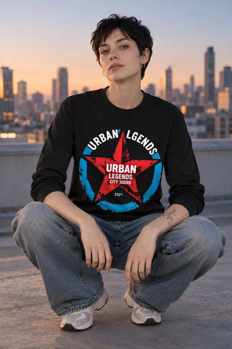 "Fractured Star Circle" Unisex Longsleeve T-shirt