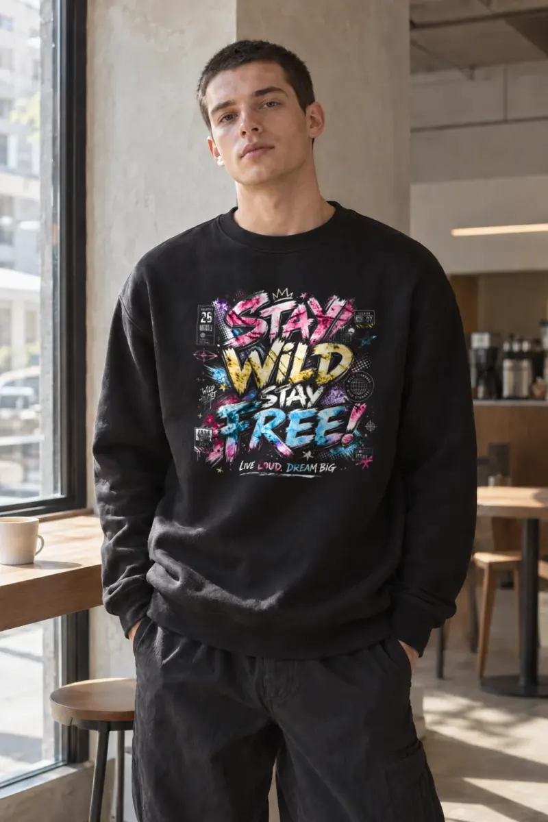 "Free Loud Dream" Heavy Blend Unisex Crewneck Sweatshirt | Gildan 18000
