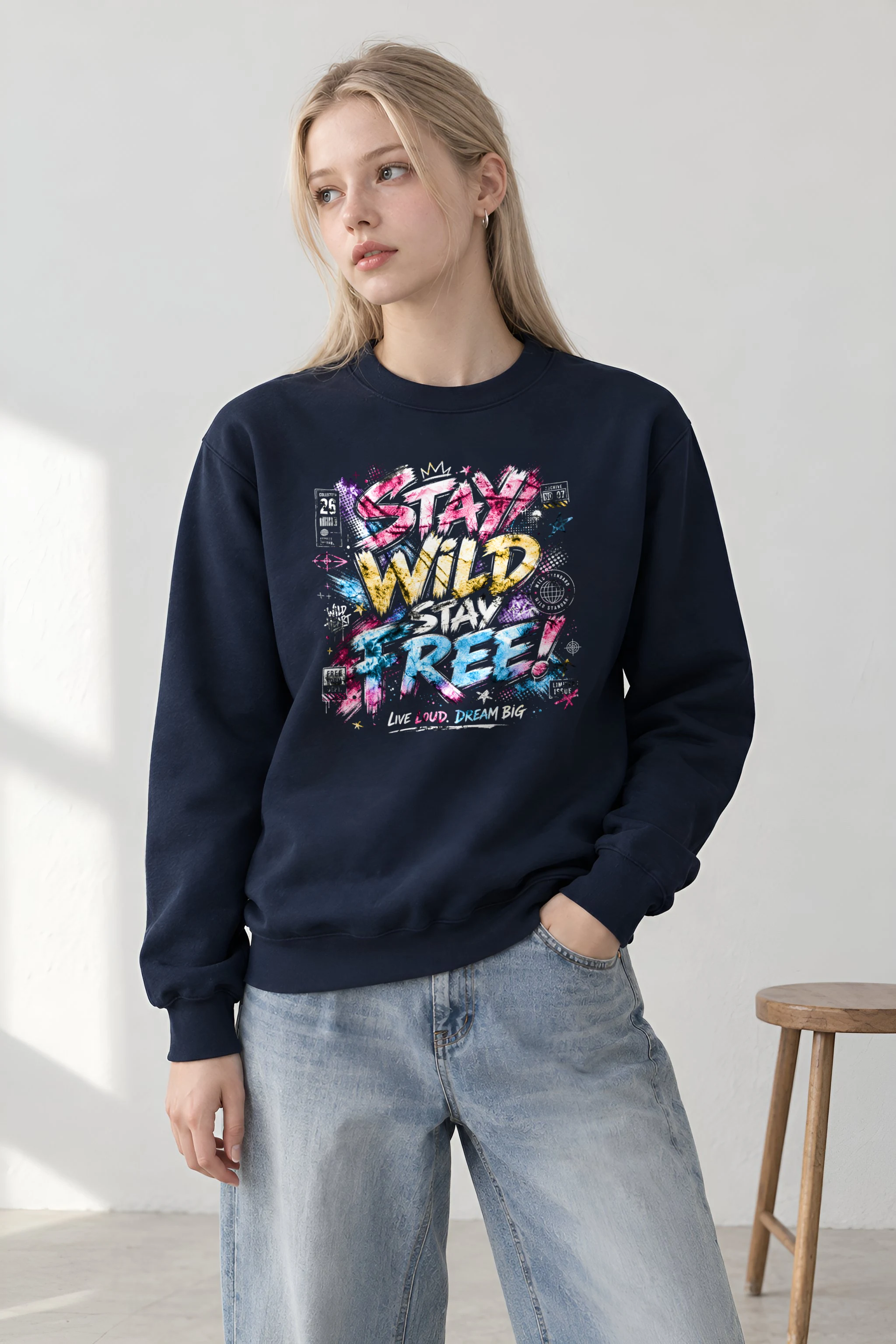 "Free Loud Dream" 1 Crewneck Sweatshirt