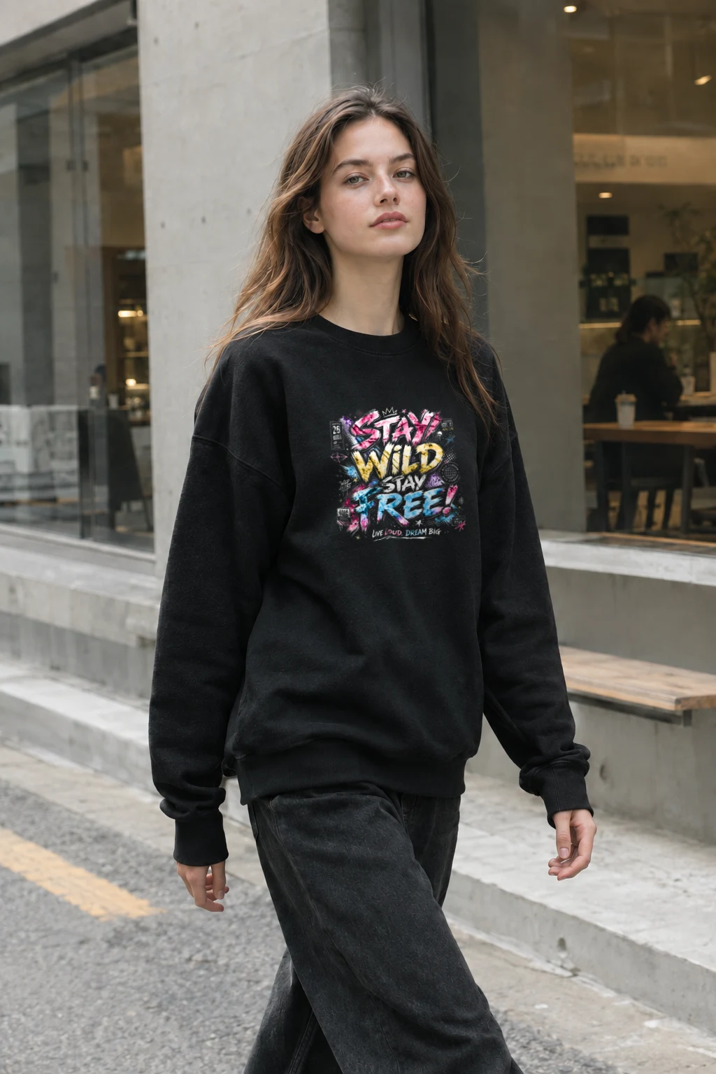 "Free Loud Dream" Heavy Blend Unisex Crewneck Sweatshirt | Gildan 18000