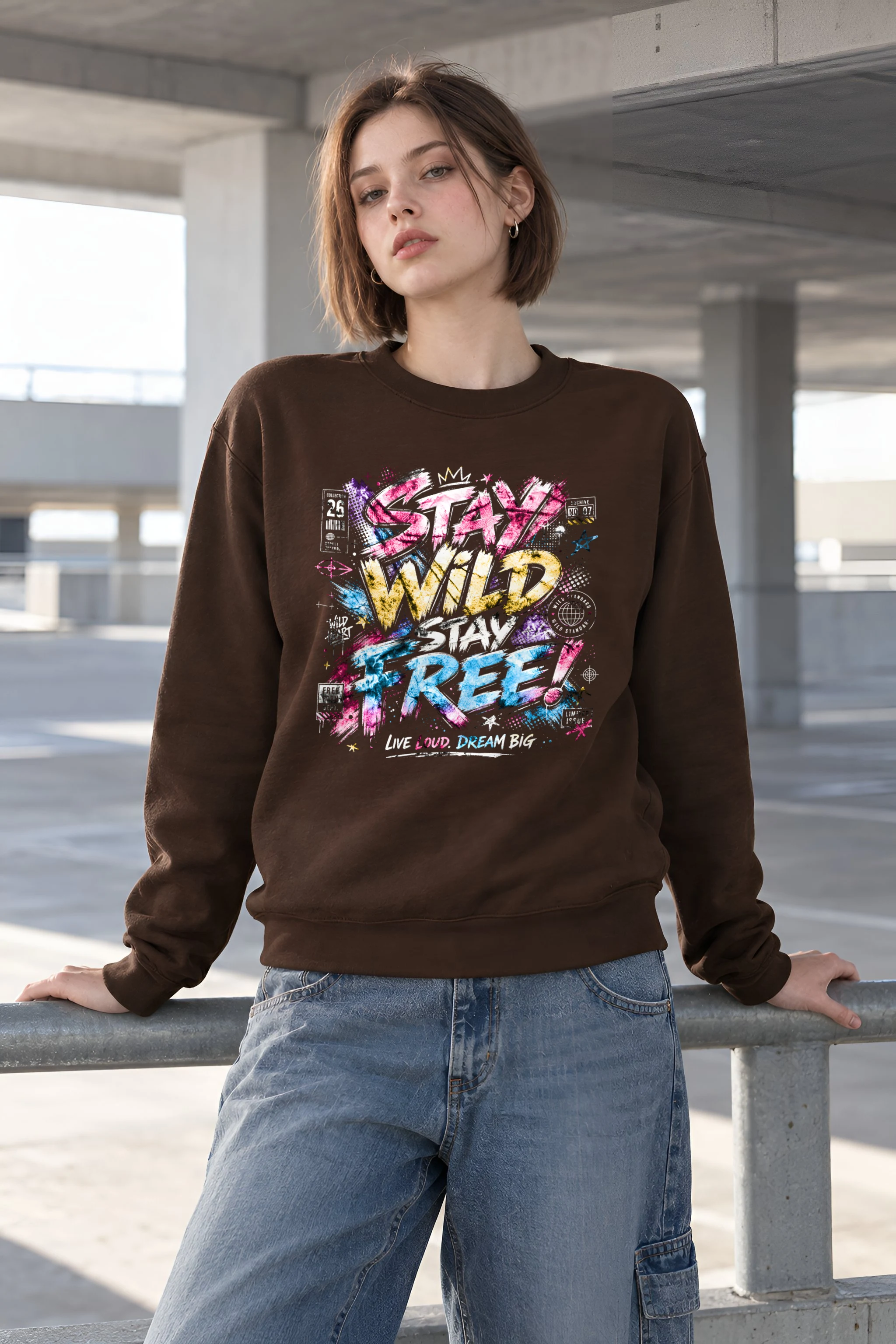 "Free Loud Dream" 1 Crewneck Sweatshirt