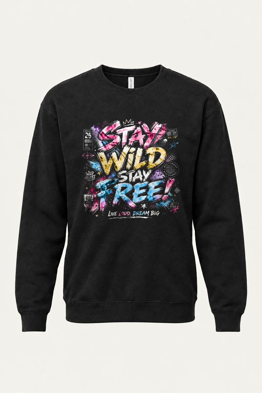 "Free Loud Dream" Heavy Blend Unisex Crewneck Sweatshirt | Gildan 18000