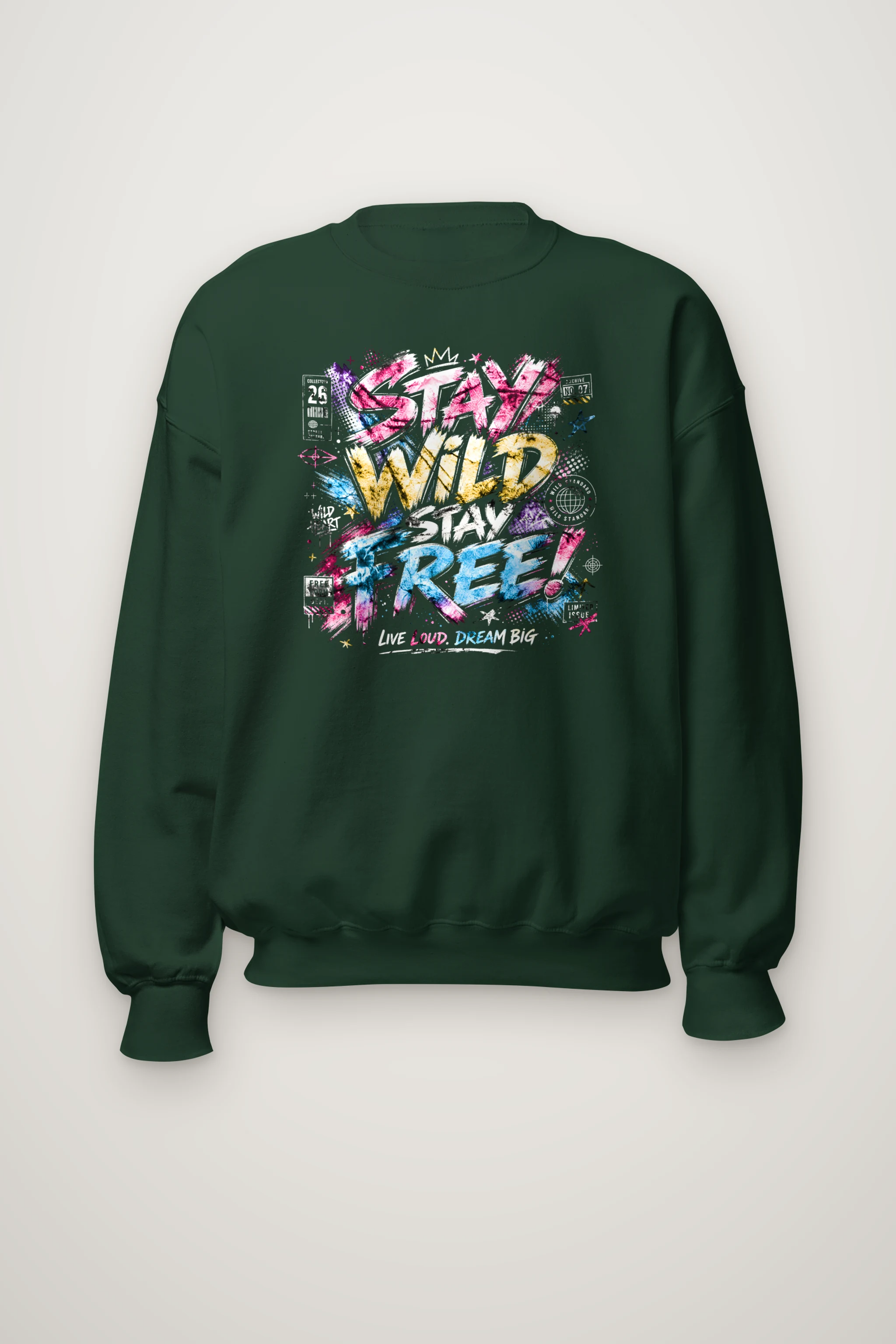 "Free Loud Dream" Heavy Blend Unisex Crewneck Sweatshirt