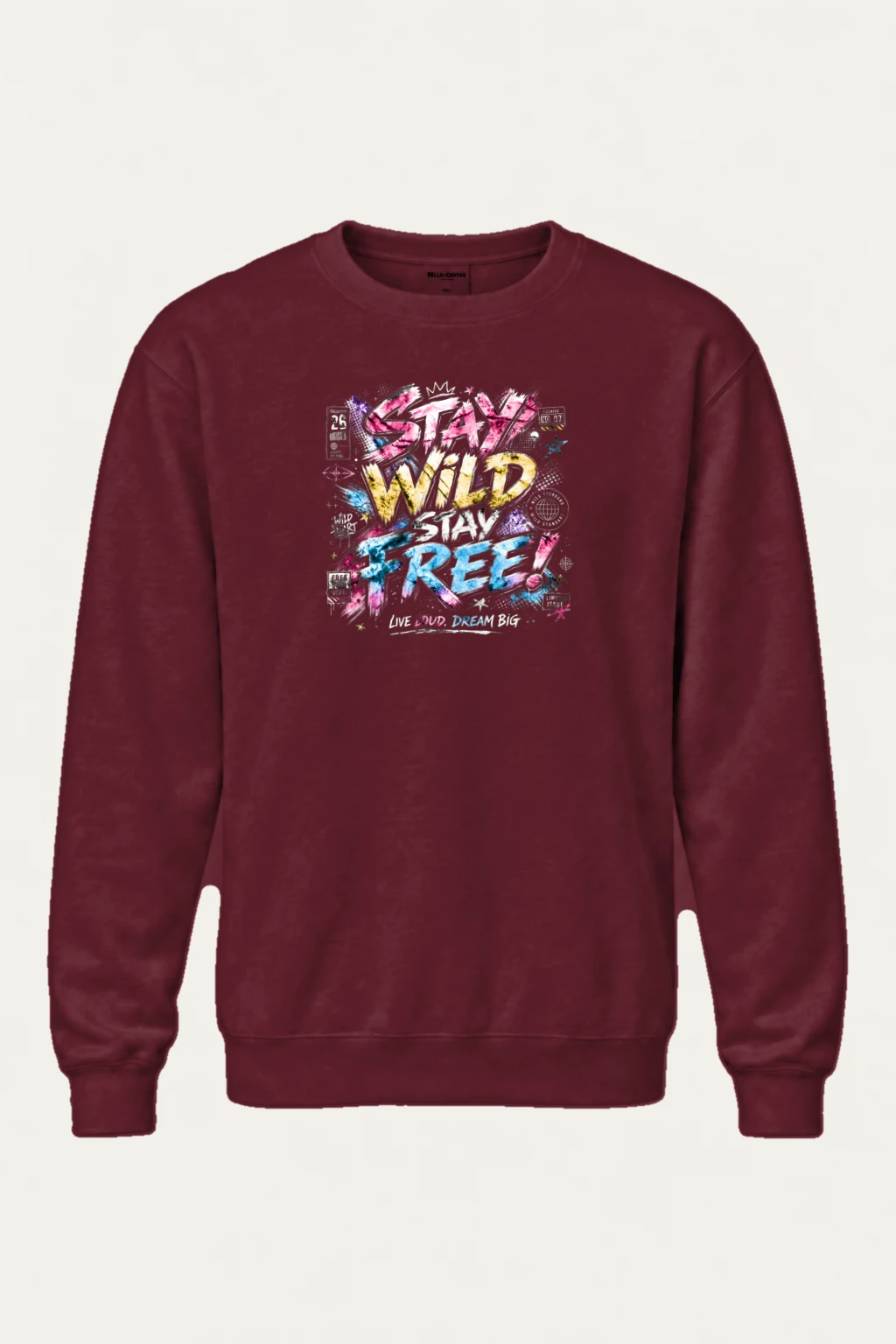 "Free Loud Dream" Heavy Blend Unisex Crewneck Sweatshirt | Gildan 18000