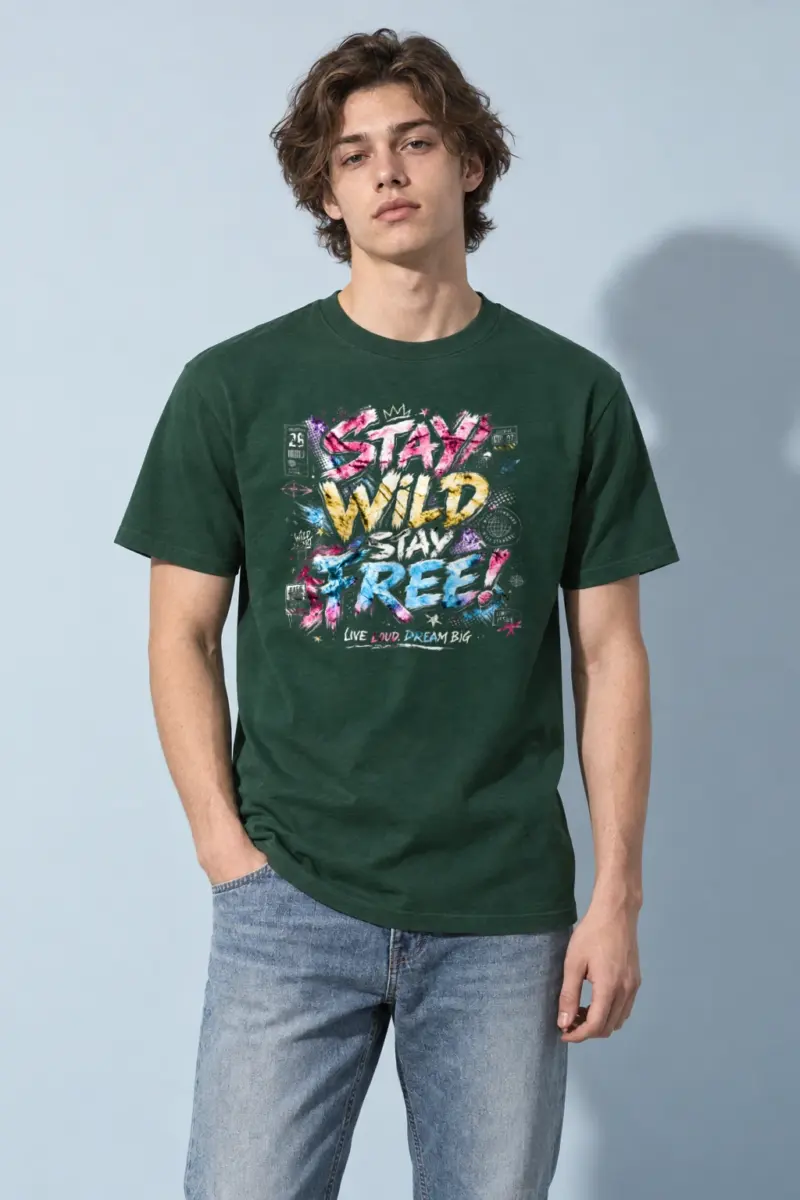 "Free Loud Dream" Heavyweight Unisex Crewneck T-shirt