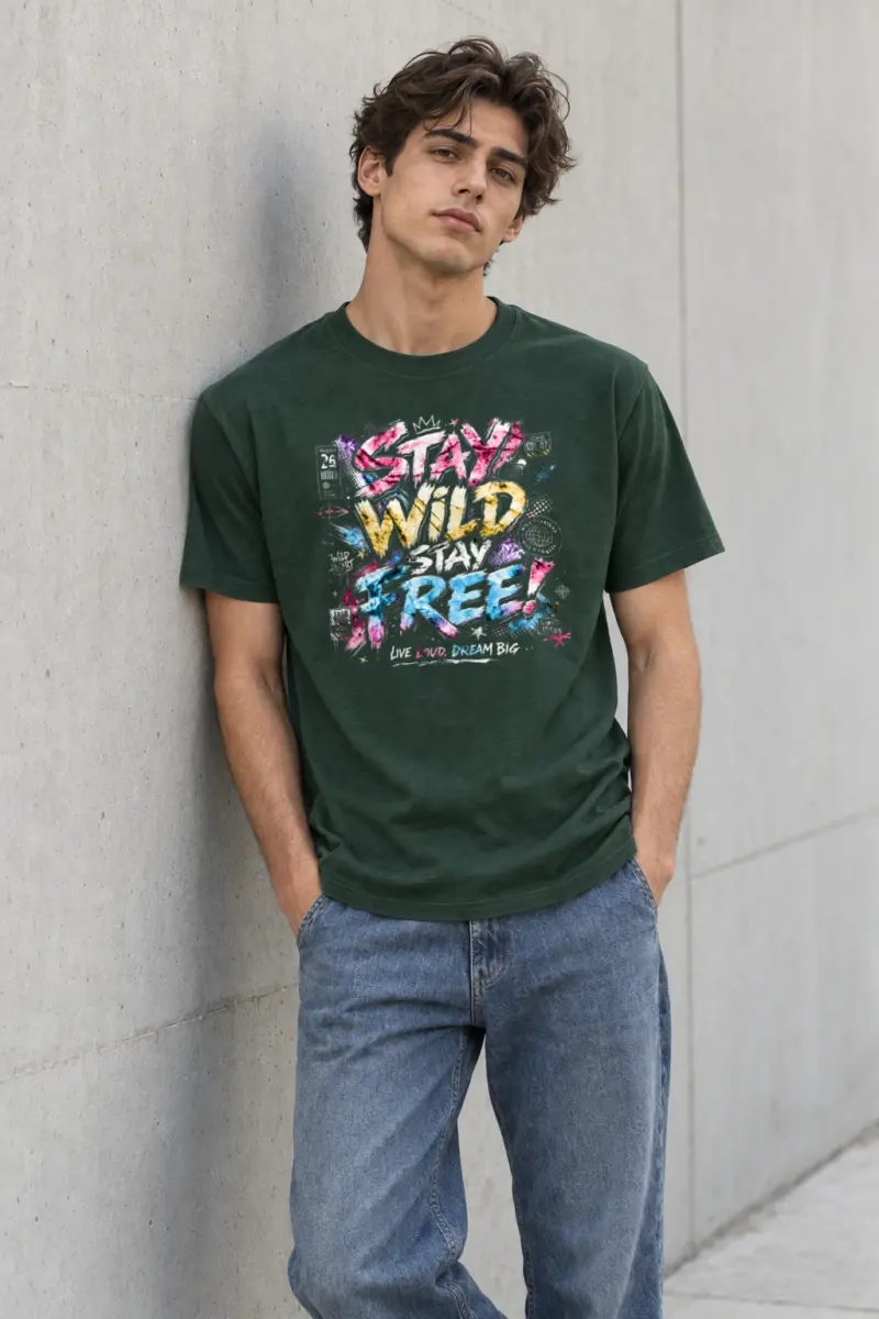 "Free Loud Dream" Heavyweight Unisex Crewneck T-shirt | Gildan 5000