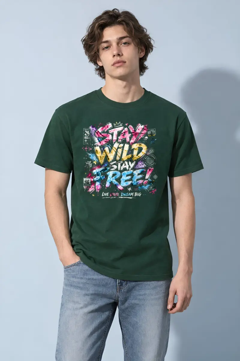 "Free Loud Dream" Heavyweight Unisex Crewneck T-shirt