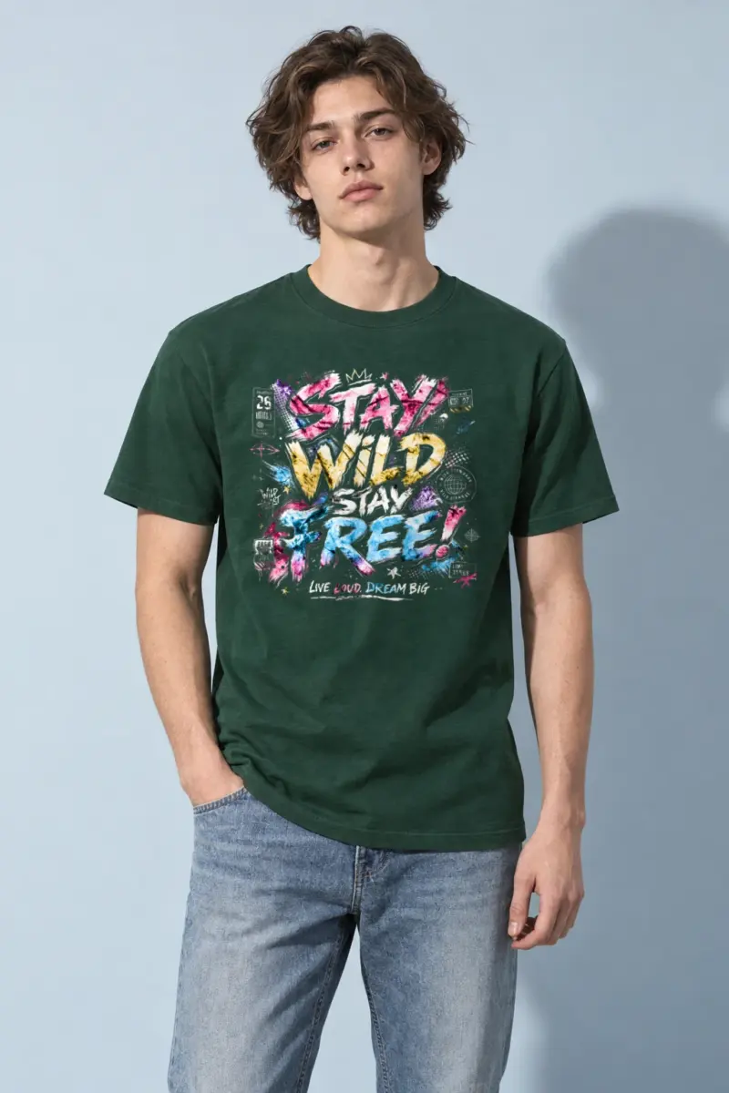 "Free Loud Dream" Heavyweight Unisex Crewneck T-shirt