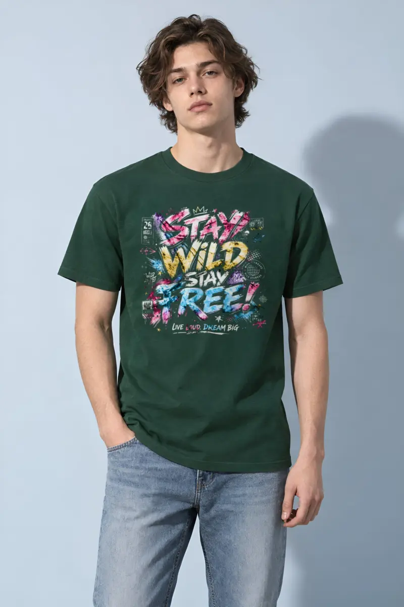 "Free Loud Dream" Heavyweight Unisex Crewneck T-shirt