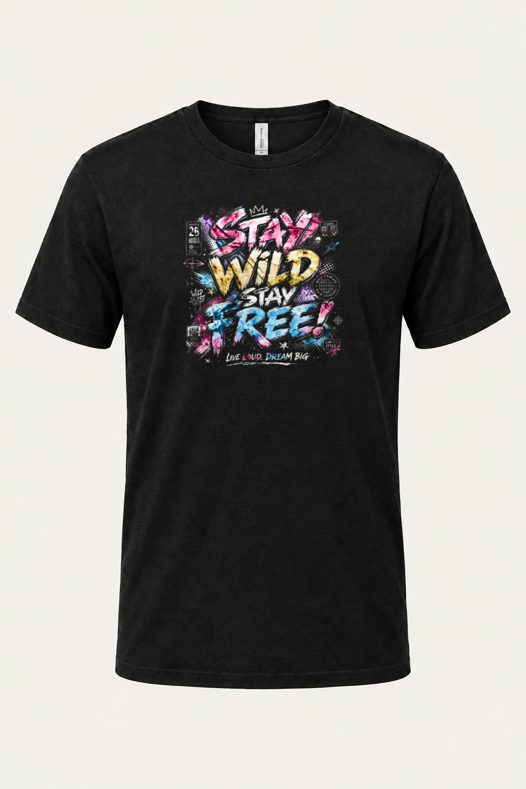 "Free Loud Dream" Heavyweight Unisex Crewneck T-shirt | Gildan 5000