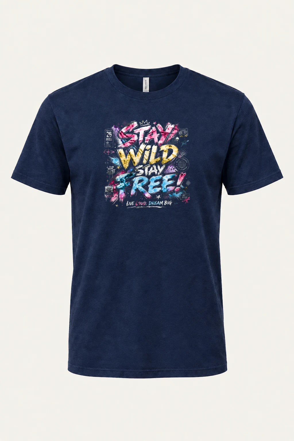 "Free Loud Dream" Heavyweight Unisex Crewneck T-shirt | Gildan 5000