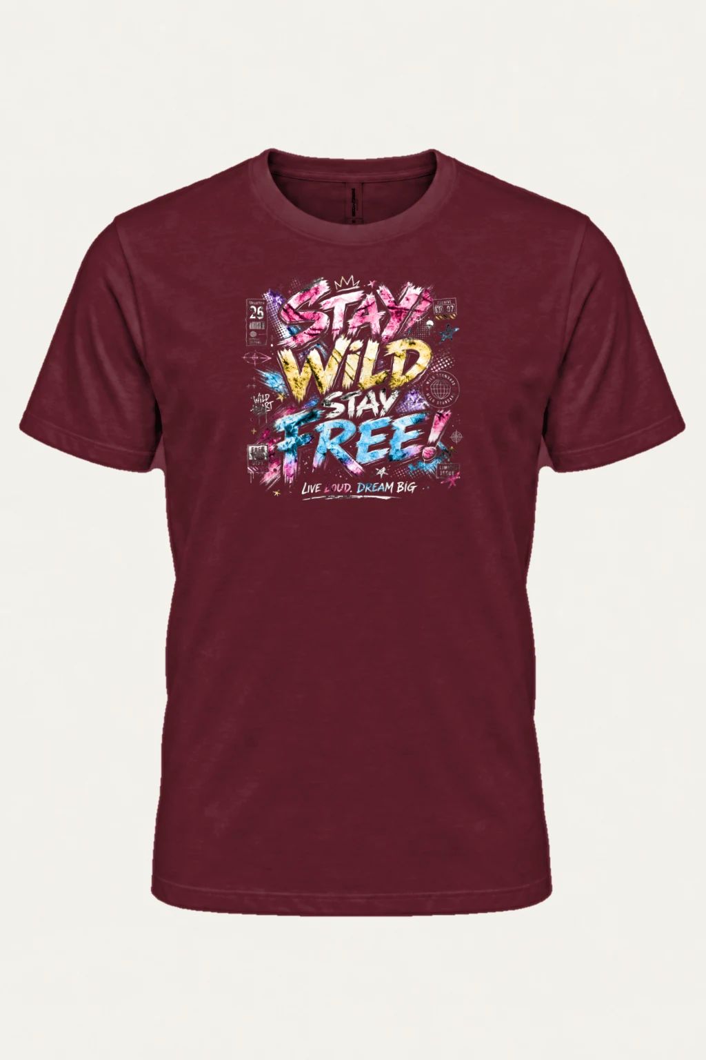 "Free Loud Dream" Heavyweight Unisex Crewneck T-shirt | Gildan 5000