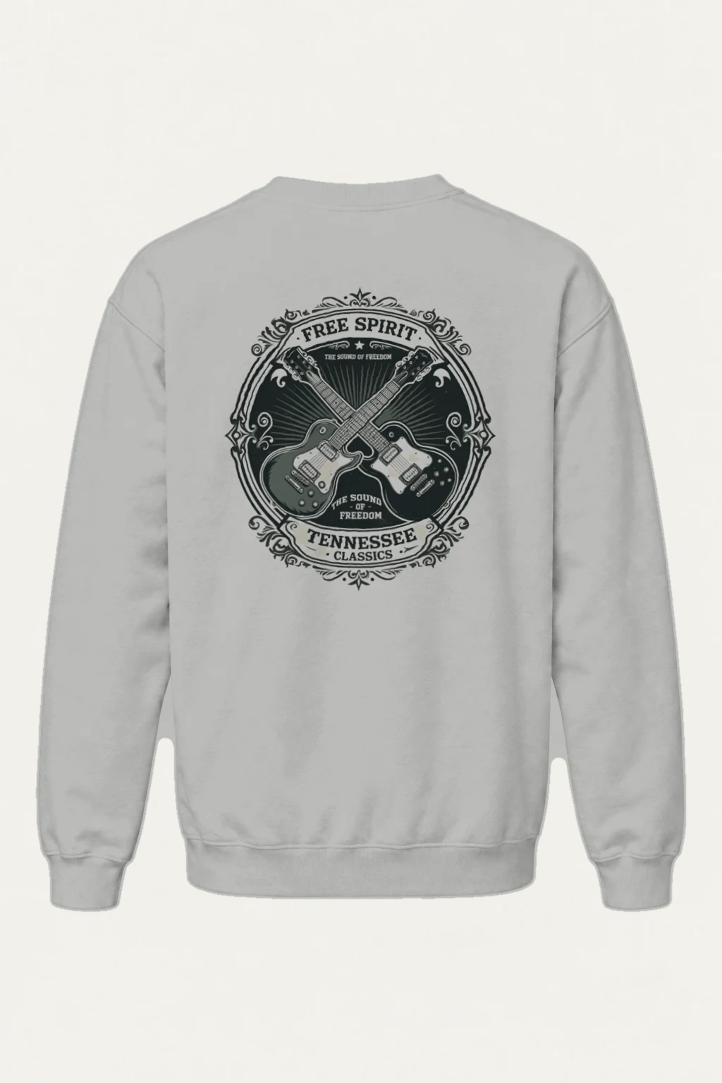 "Free Spirit Guitars" Heavy Blend Unisex Crewneck Sweatshirt | Gildan 18000