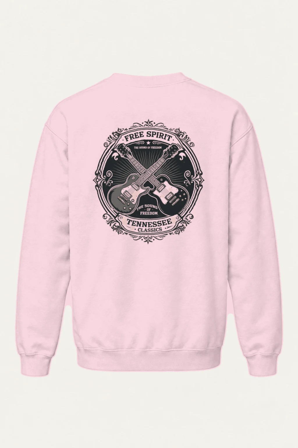 "Free Spirit Guitars" Heavy Blend Unisex Crewneck Sweatshirt | Gildan 18000