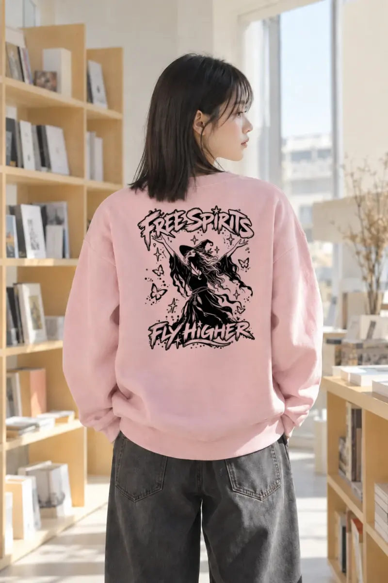 "Free Spirit" Heavy Blend Unisex Crewneck Sweatshirt | Gildan 18000