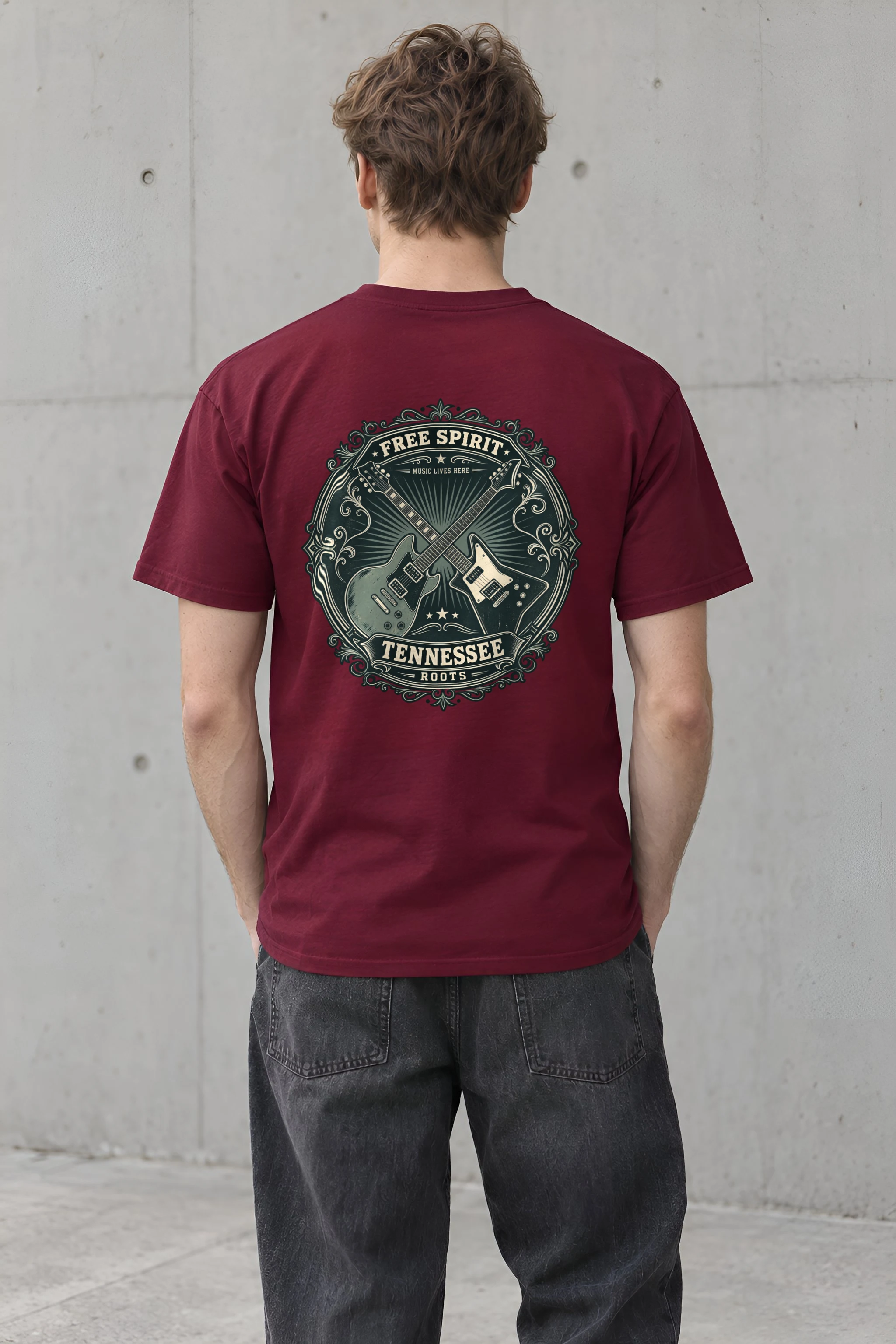 "Free Spirit Roots" Heavyweight Unisex Crewneck T-shirt