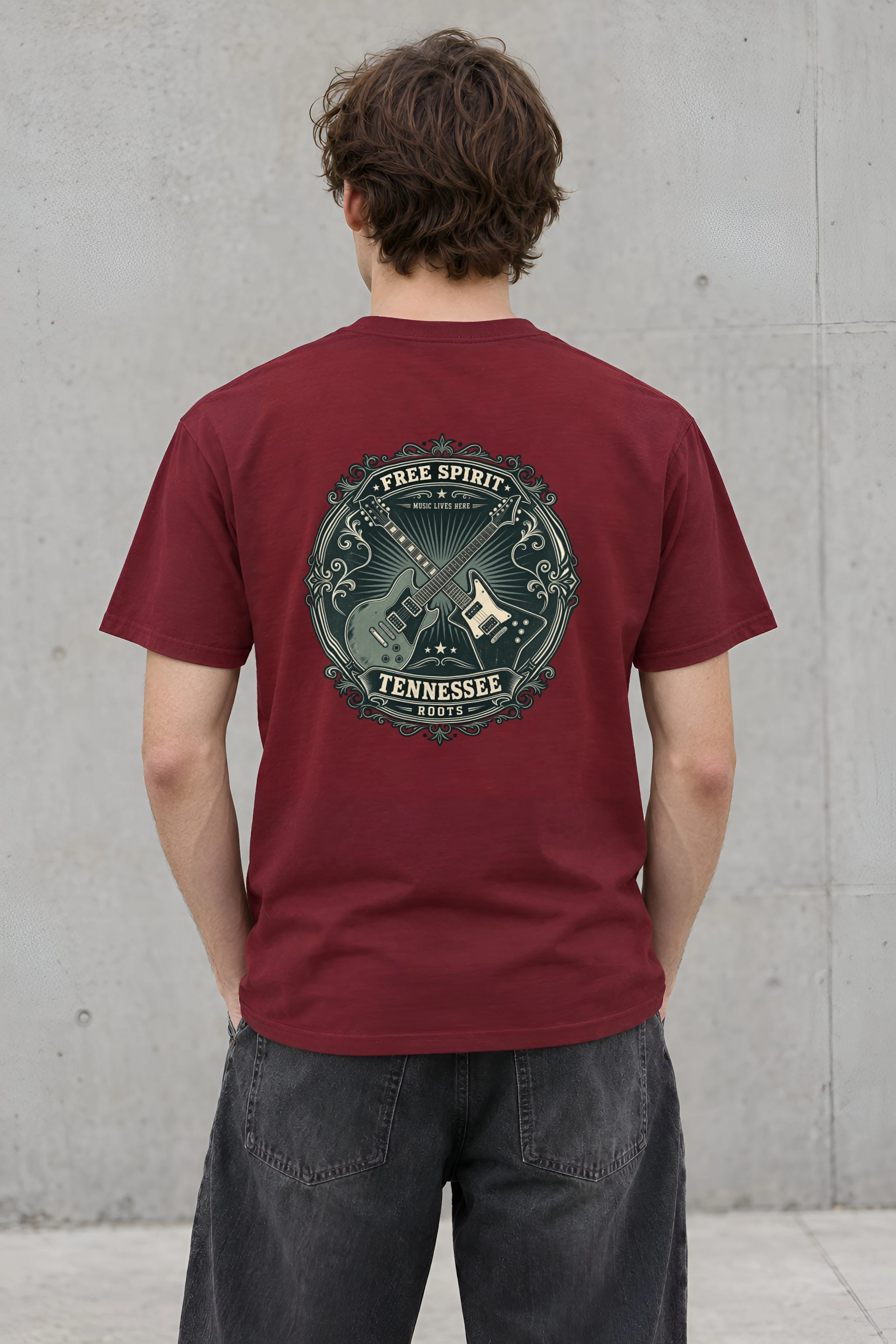 "Free Spirit Roots" Heavyweight Unisex Crewneck T-shirt