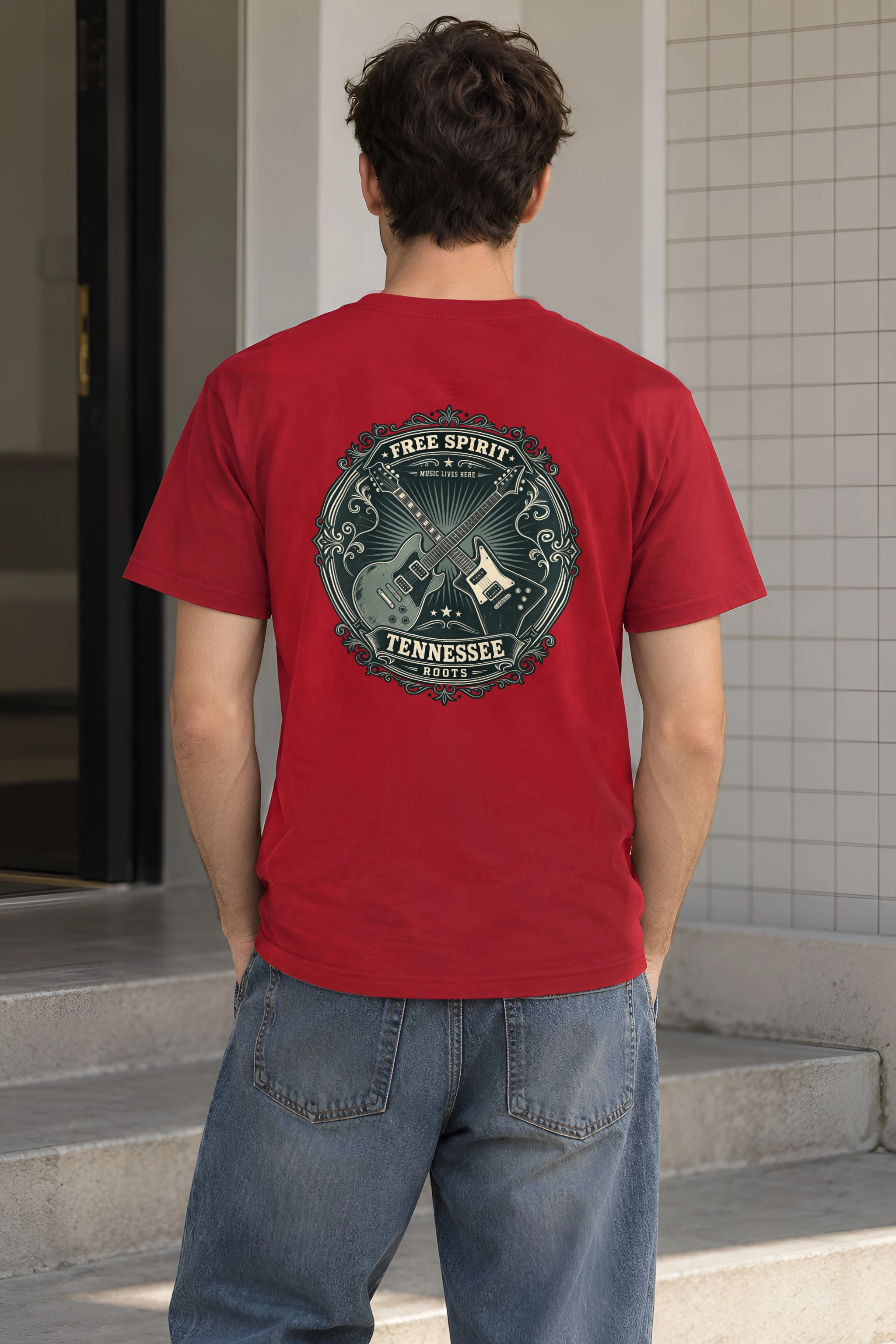 "Free Spirit Roots" Heavyweight Unisex Crewneck T-shirt