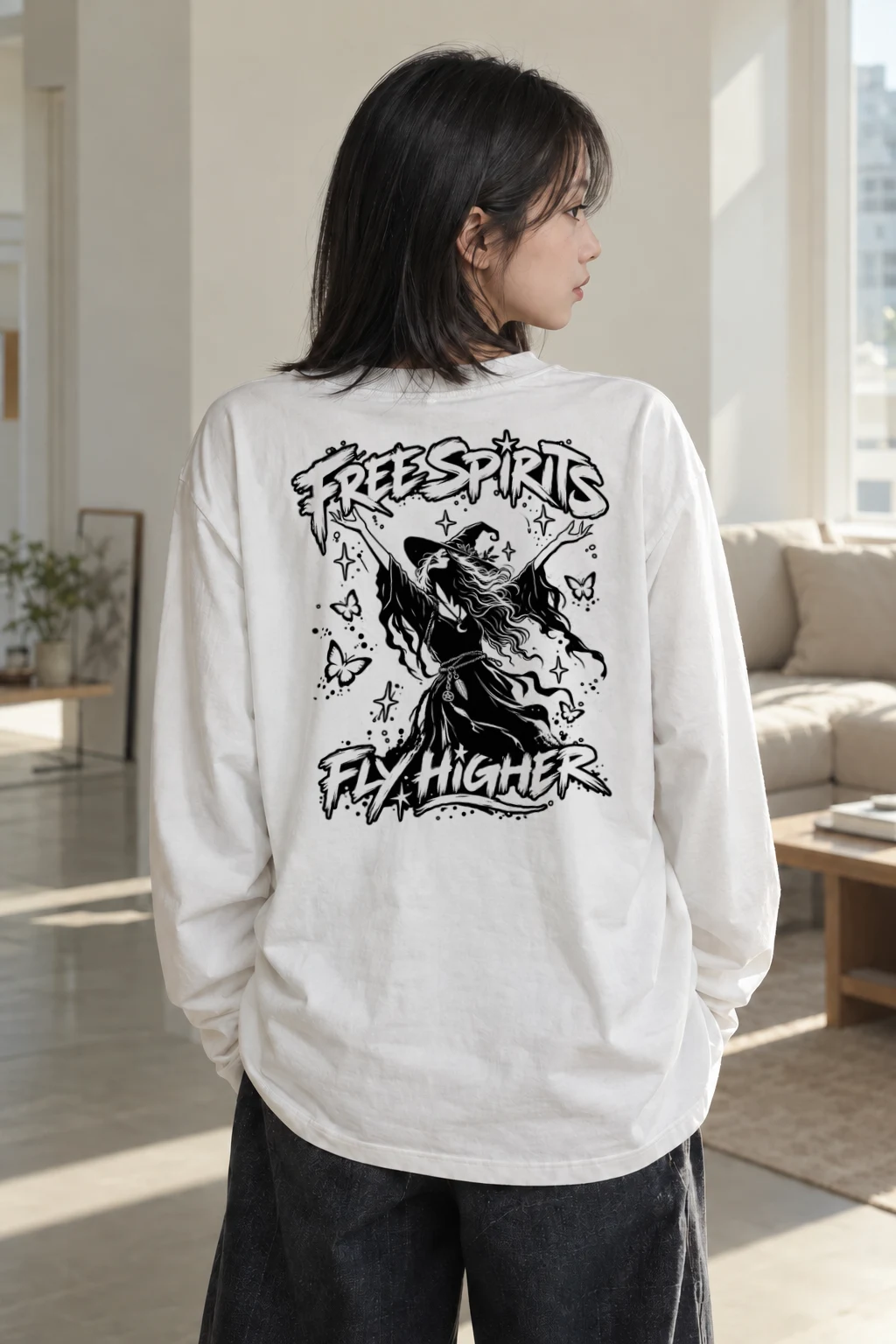 "Free Spirit" Unisex Longsleeve T-shirt | Gildan 2400