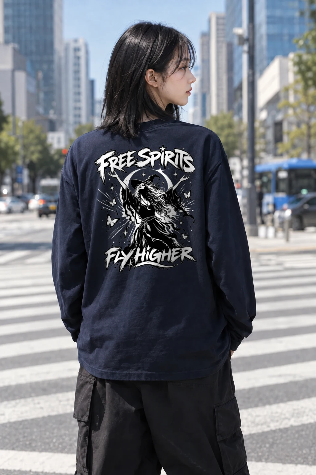 "Free Spirit" Unisex Longsleeve T-shirt | Gildan 2400