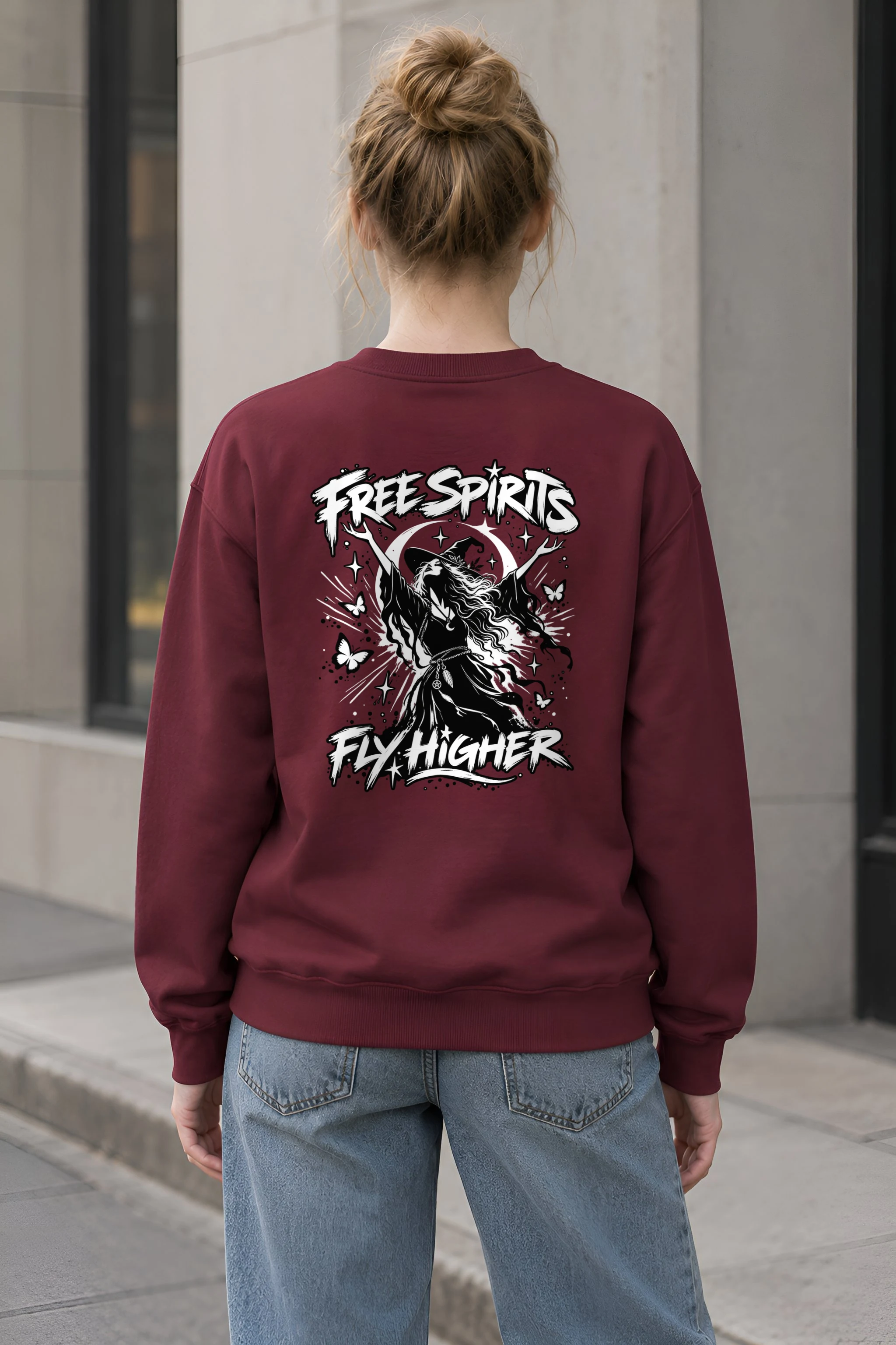 "Free Spirits Fly Higher" 1 Crewneck Sweatshirt